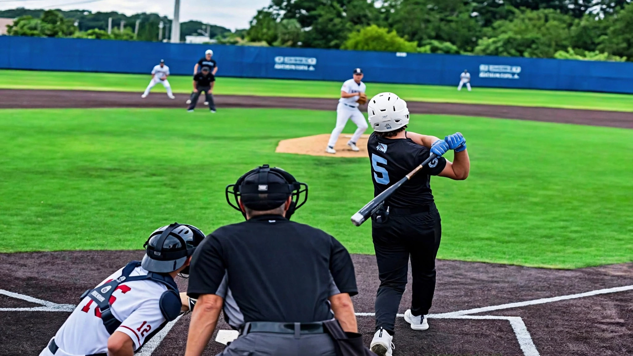 Baseball hitter at the plate during a game